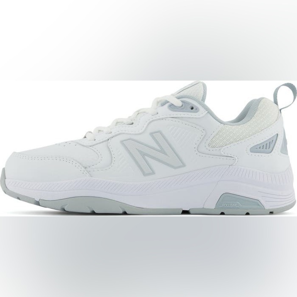 New Balance 857 White Athletic Training Shoes, Size 8 Wide - Picture 5 of 12